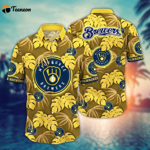 MLB Milwaukee Brewers Hawaiian Shirt Floral Symphony Gift For Fans