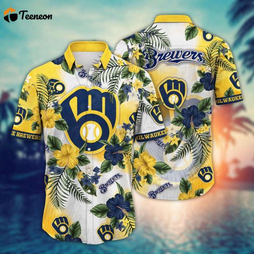 MLB Milwaukee Brewers Hawaiian Shirt Pitch Perfect Bloom Gift For Fans