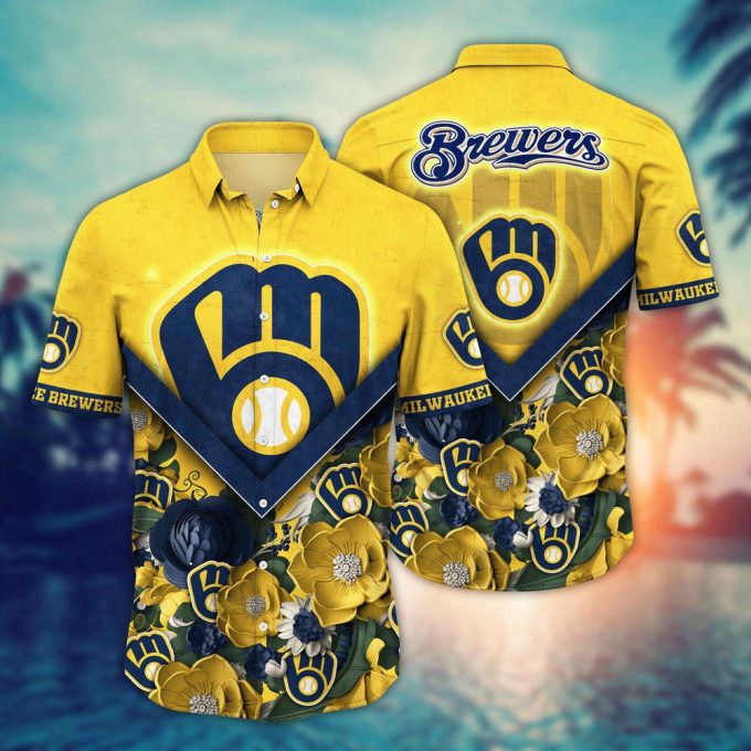 Mlb Milwaukee Brewers Hawaiian Shirt Summer Swing For Sport Fan