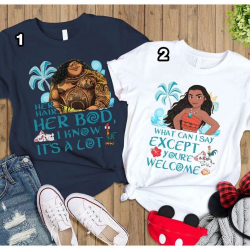 Moana and Maui Couples Shirt – His and Her Shirts for Disneyland and WDW Magic Kingdom