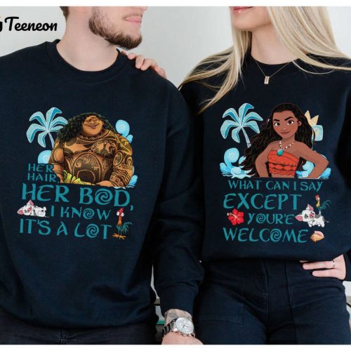 Moana and Maui Couples Shirt – His and Her Shirts for Disneyland and WDW Magic Kingdom