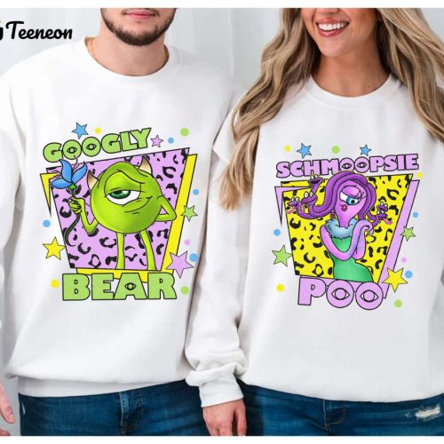 Monsters Inc Mike Wazowski Celia Couple Shirt – Disneyland Matching Googly Bear & Schmoopsie Valentine