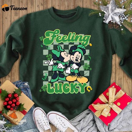 Mouse and Friends Feeling Lucky Shirt St Patrick s Day Shirt Lucky Shamrock Shirt