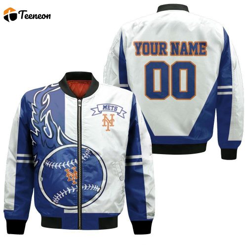 New York Mets Personalized Bomber Jacket  – Gift for Men Women