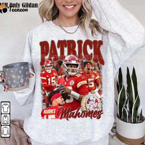 Vintage Patrick Mahomes & Kelce Football Shirts: 90s Tee & Sweatshirt for Fans