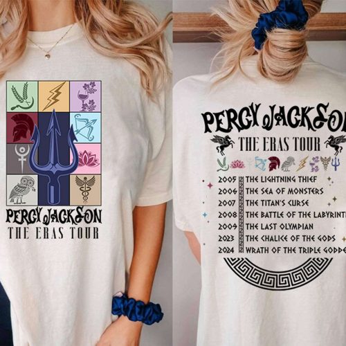 Percy Jackson Eras Tour 2 Shirt: Greek God Mythology Symbol Tshirt Camp Half Blood & Rick Riordan Bookish Shirts