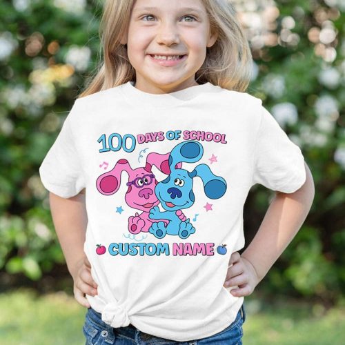 Custom Blues Clues 100 Days of School Shirt Kids & Back To School Party Attire