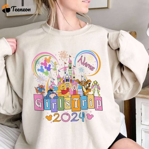 Disneyland Girls Trip 2024: Personalized Pooh & Friends Princess Castle Shirt – Best Friends Bestie Shirt