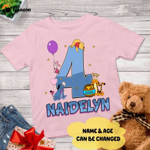 Personalized Eeyore Birthday Shirt – Winnie The Pooh Family Matching Birthday Girl Boy Family Birthday Party Theme