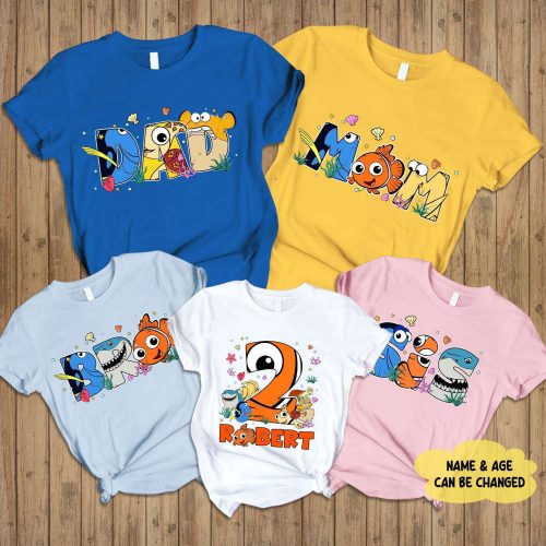 Custom Finding Nemo Birthday Shirt – Personalized & Matching Family Shirt