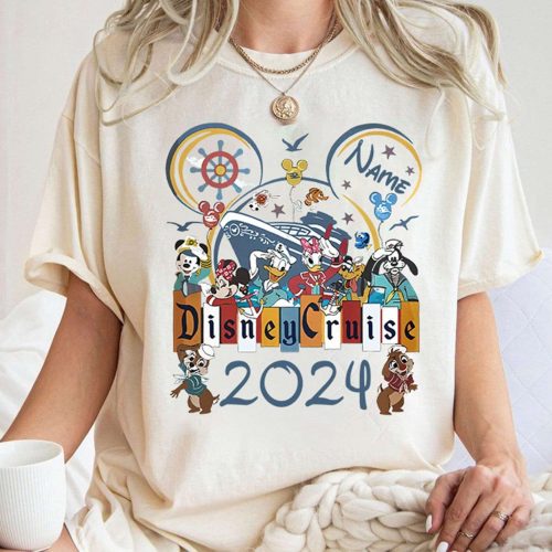 2024 Disneyland Cruise Family Trip Shirt Personalized Mickey & Friends Cruise Line