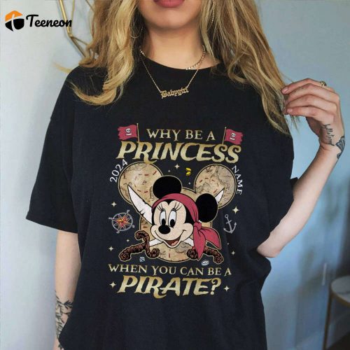 Personalized Minnie Mouse Pirates Shirt – Be a Pirate at Disneyland Cruise – Pirates of the Caribbean Shirt