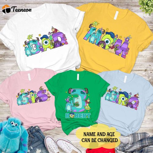 Personalized Monster Inc Birthday Shirts Family Matching Birthday Trip Shirt Mike And Sully