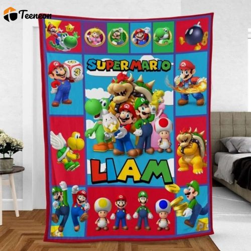 Personalized Super Mario Blanket & Quilt – Perfect Game Birthday Gifts