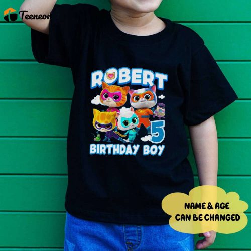 Superkitties Birthday Shirts: Personalized Family Tees for Kids Boys & Girls