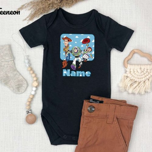 Custom Toy Story Onesie: Disney Shirt Andy Design Perfect for Birthdays & Baby Showers! Pregnancy Announcement & Toy Story Gift