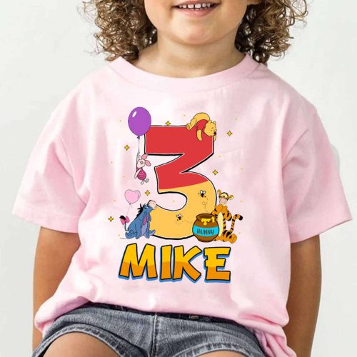 Personalized Winnie The Pooh Birthday Shirt for Family Matching Party Boy Girl Shop Now!