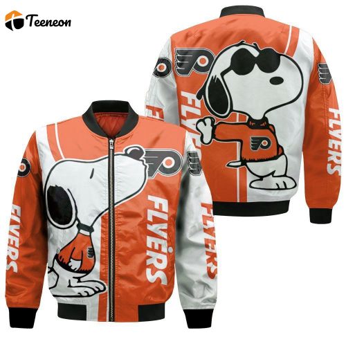 Philadelphia Flyers Snoopy Lover Bomber Jacket  – Gift for Men Women