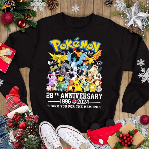 Pikachu 28th Anniversary Shirt Thank You For The Memories Gotta Catch Them All!