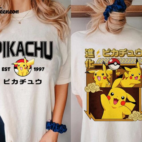 Retro Pikachu Pokemon Shirt Eevee Bulbasaur Charmander Squirtle Video Game Family Trip Pokemon Kids Shirt Gifts