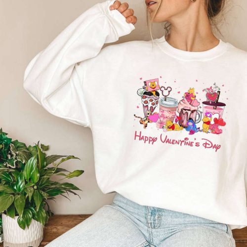 Spread Love with Disney Pooh T-shirt: Perfect Valentine s Gift for Disney Fans! Cartoon Sweatshirt Positive Vibes Shirt & More at Disneyworld