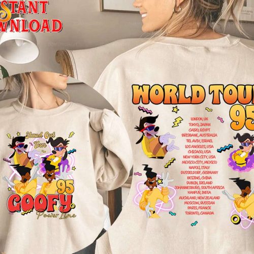 Powerline Stand Out Tour Shirt: Goofy Movie Vintage PNG Instant Download