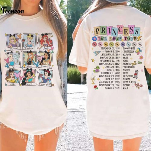 Princess Eras Tour 2023 Shirt – DisneyWorld & Disneyland Girls Trip Characters Tee