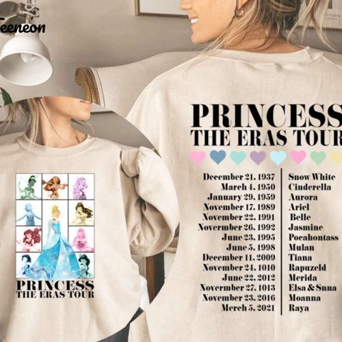 Disneyland Princess Tour Tee Watercolor Art Shirt