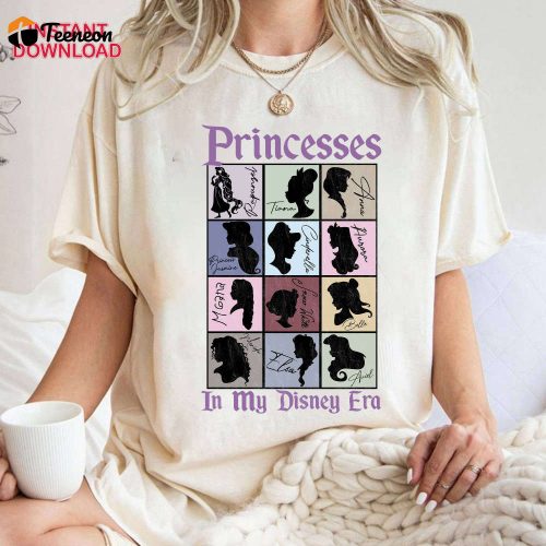 Princess Eras Tour Tee: Disneyland Characters Png – Perfect Girl Trip Shirt & Birthday Gift