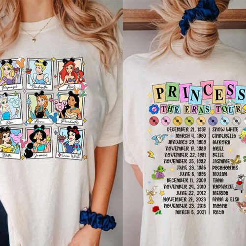 Disneyland Princess Tour Shirt: Girl Trip Gift with Princess Characters Tee