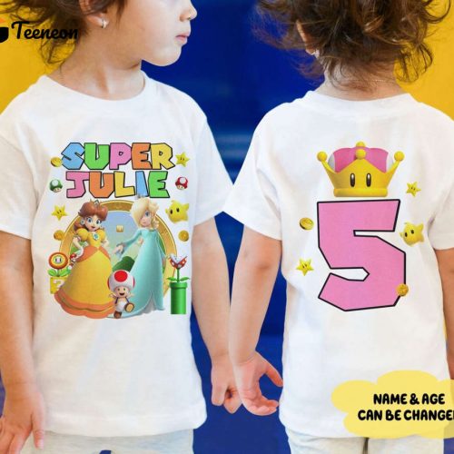 Princess Rosalina Super Mario Birthday Shirt Family Matching Shirt – Mario Birthday Party Attire