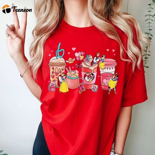 Princess Snow White Valentines Coffee Shirt – Disney Couple Matching Tee