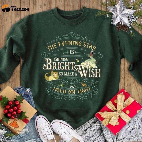 Princess Tiana Evening Star Shirt Make a Wish and Hold on Tight for Happily Ever After Fireworks