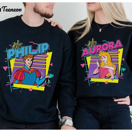 Retro 90s Sleeping Beauty Couple Shirt His Aurora And Her Philip Disneyland Valentine s Day Shirt