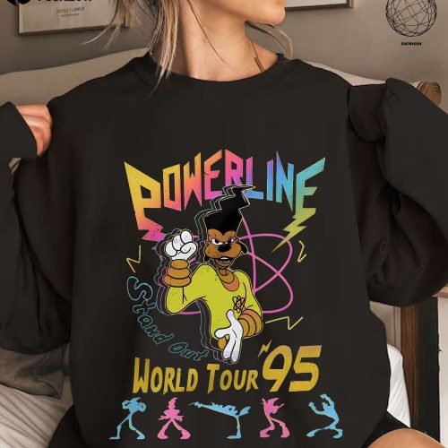 Get Retro Disney A Goofy Movie Powerline World Tour 95 Shirt – Vintage Disneyland Family Trip & Powerline Shirt