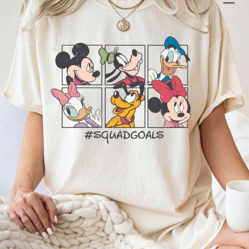 Get Your Retro Disney Squad Goals Mickey and Friends Shirt Disney World Shirt for Kids and Adults Official Mickey Mouse Shirt Exclusive Disney Friends Merchandise