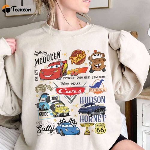 Retro Disneyland Cars Shirt: Lightning Mcqueen Cars Movie & Pixar Cars Family Shirts