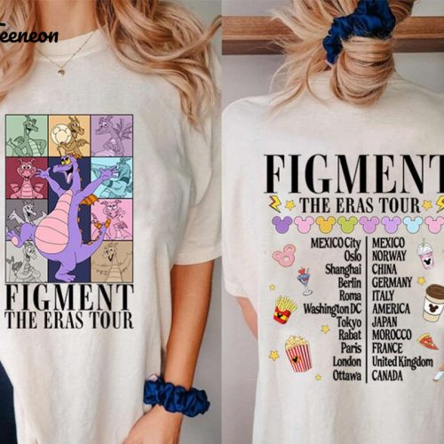 Retro Epcot World Tour Shirt Figment Dragon One Little Spark Epcot Festival Shirt