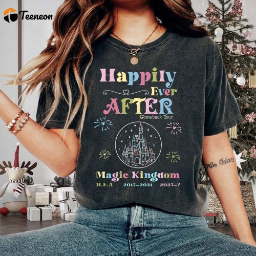 Retro Happily Ever After Tour Shirt Disneyworld & Magic Kingdom Castle Matching Shirts