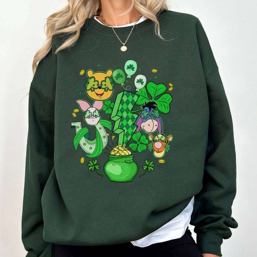 Lucky Shamrock Clover Retro Pooh & Friends St Patrick s Day Shirt – Disneyland Feeling Lucky