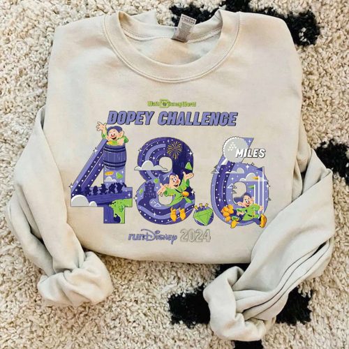 Disneyland Dopey Dwarfs Challenge Shirt Snow White 48 6 Miles Marathon Weekend 2024