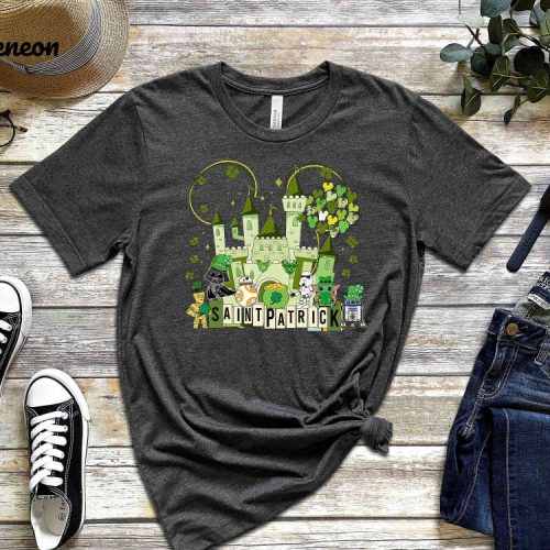 Get Lucky with our Saint Patrick T-shirt Collection: Star Wars Irish R2D2 Baby Yoda and Disney Star Wars Shirts – Perfect for Patty Day! Shamrock Designs Included!