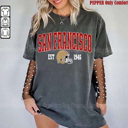 San Francisco Football Vintage Sweatshirt: 49ers Gift Retro Nine Shirt