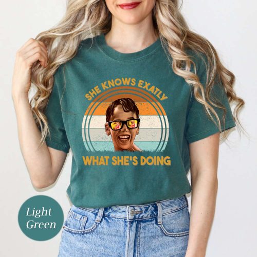 She Knows What She s Doing: Retro Comfort Colors Sandlot Shirt – 90s Comedy Movie Wendy Peffercorn Shirt