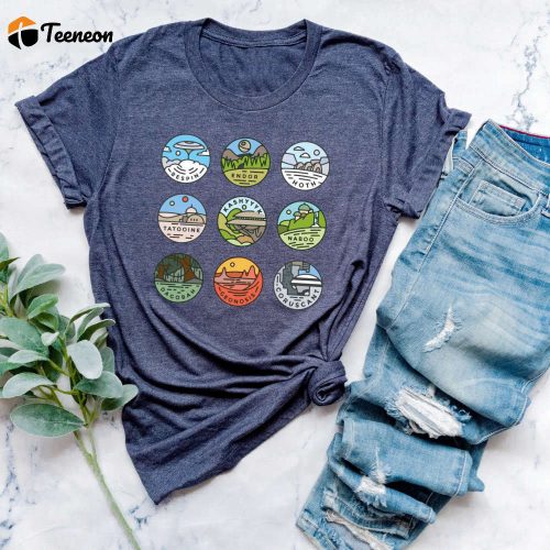 Retro Star Wars Planets Shirt – Vintage Gift for Star Wars Fans and Disneyland Enthusiasts