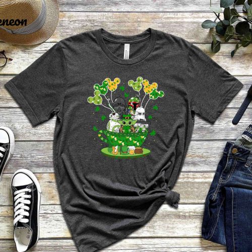 Get Lucky with Star Wars Saint Patrick s Day Shirt – Disney Irish T-shirt featuring Darth Vader & Storm Trooper Designs Perfect for Disneyworld