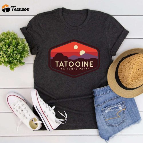 Luke Skywalker Tatooine Sunset T-Shirt Star Wars Shirt for Men & Women – Unisex Design by Disney