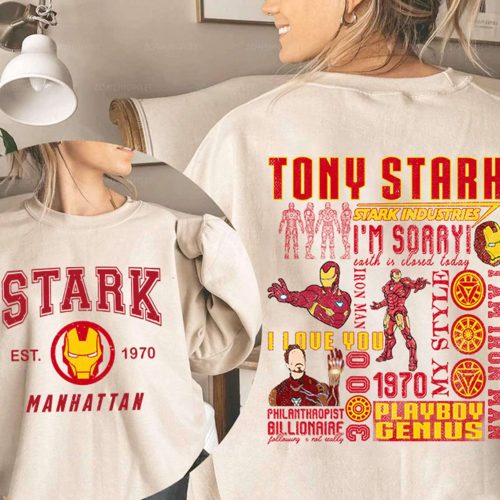 Stark Industries Sweatshirt Tony Stark Shirt I Love You 3000 Avengers Iron Man T-Shirt