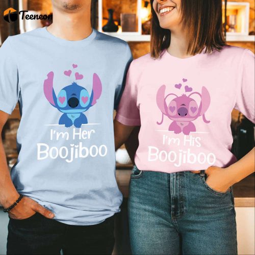 Stitch and Angel Couple Valentines Shirt – Honeymoon & Anniversary Sweatshirt His and Her Gift