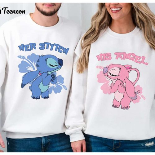 Disneyland Stitch Angel Couple Shirt: Valentine s Matching Outfit